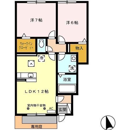 ルミエール20 Cの間取り