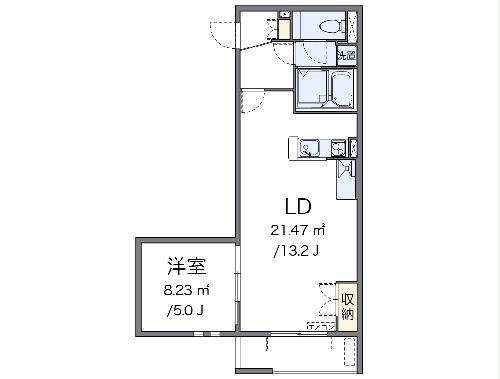 ミランダベル　エスポワール青葉・201号室の間取り