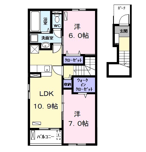 メゾン フルール Bの間取り