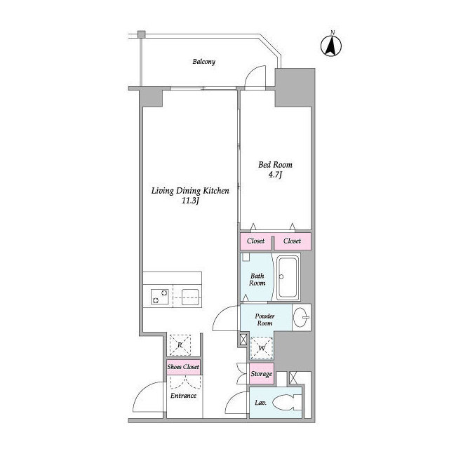 コンフォリア・リヴ新大阪WESTの間取り