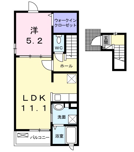 レジデンスやはたⅣ Bの間取り