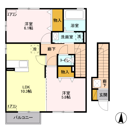 プランドールS Bの間取り