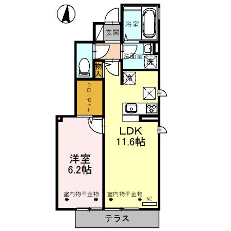 フェリシテ　ドゥーの間取り
