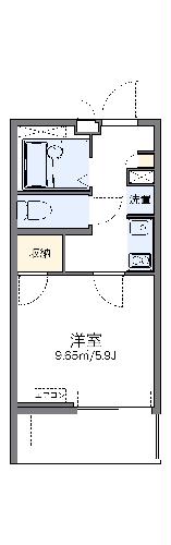 レオネクストウエストフィールド・101号室の間取り