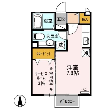 タウンコート西茂呂の間取り