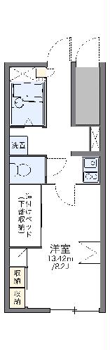 レオパレスレナールいさわ　Ⅱ・107号室の間取り
