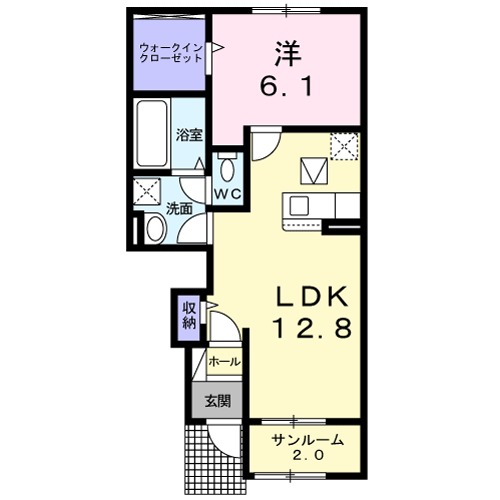 メゾンハピネスⅢの間取り