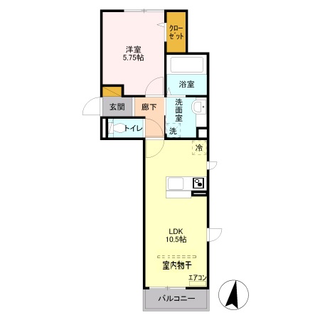 ウィット吉川 Bの間取り