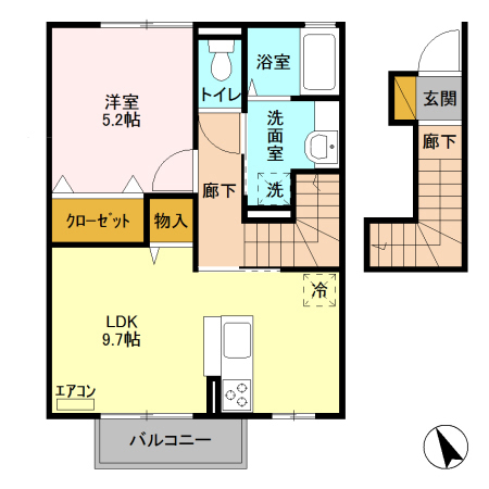 コトー・ルシエル Cの間取り