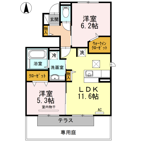 シェラタイン B棟の間取り