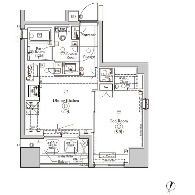 BPRレジデンス神田富山町の間取り