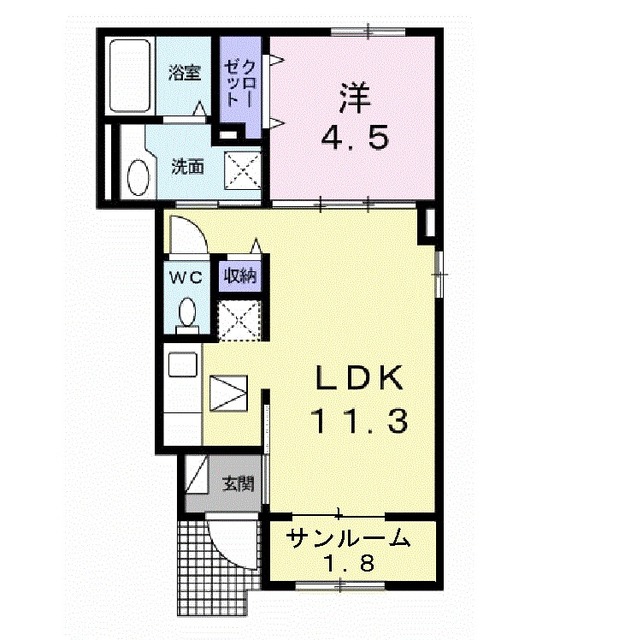 テェーニメント・京の間取り