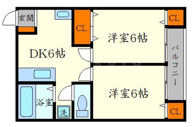 フラワーアレー瀬川の間取り