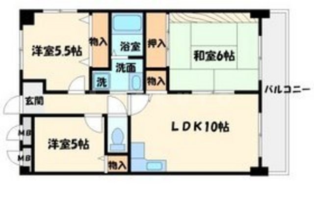 メゾングリーンヒルの間取り