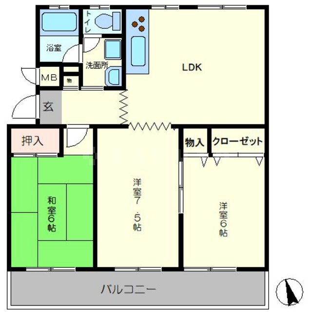 ライオンズマンション箕面の間取り