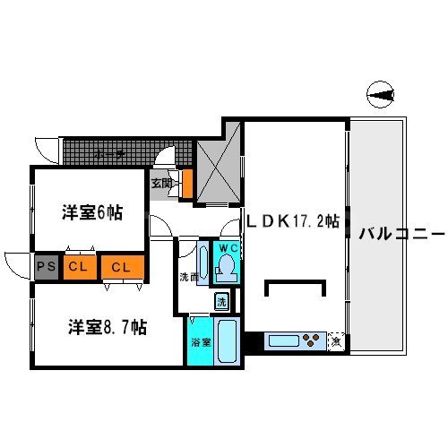 ローデス箕面の間取り