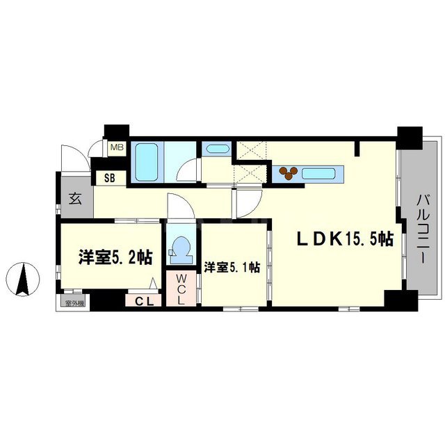 スプランディッド池田呉服町の間取り