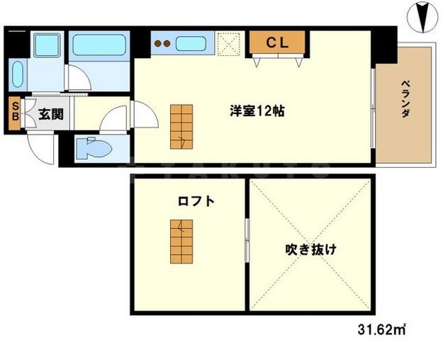 ZEUS梅田AQUAの間取り