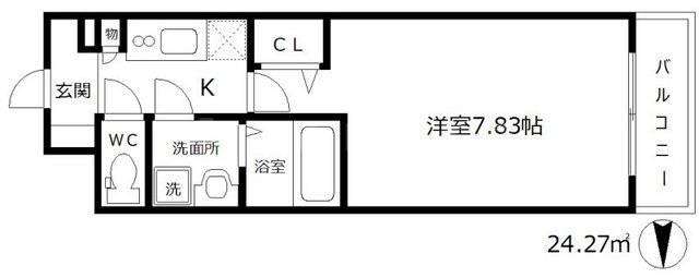 JMFレジデンス大阪福島 (旧アクセリス大阪福島)の間取り