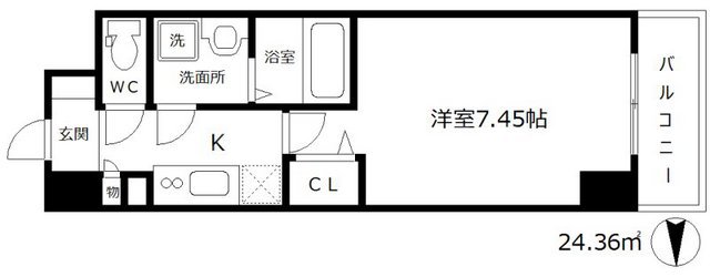 JMFレジデンス大阪福島　（旧アクセリス大阪福島）の間取り