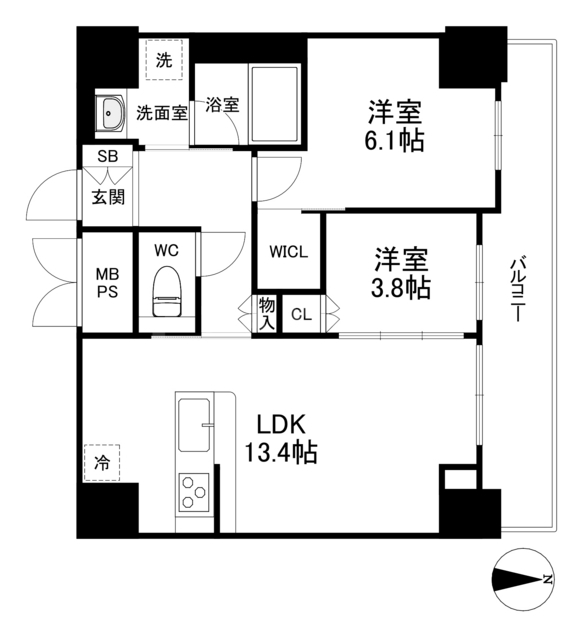 GRAND VILLASSE福島の間取り