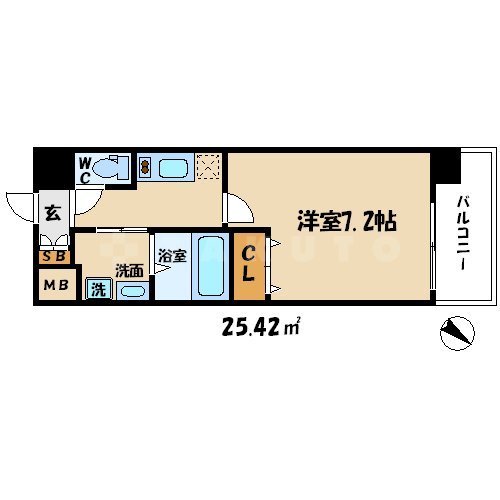 サムティ北梅田VESSELの間取り