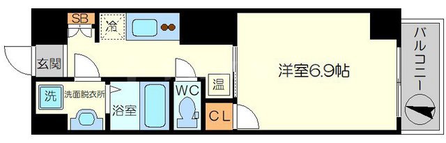 トゥールロワイエ北梅田の間取り