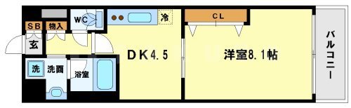 ソルレヴェンテ梅田の間取り