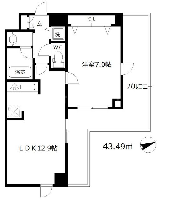 ソルレヴェンテ梅田の間取り