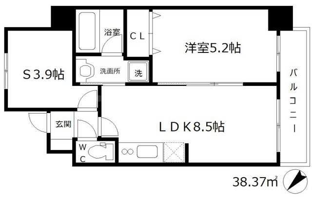 S-FORT福島LaLuna(旧：サムティ福島LaLuna)の間取り