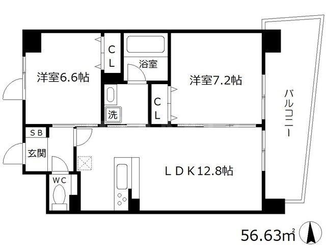 クラヴィエ西梅田の間取り