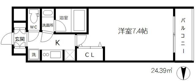 Mid Court Umekitaの間取り