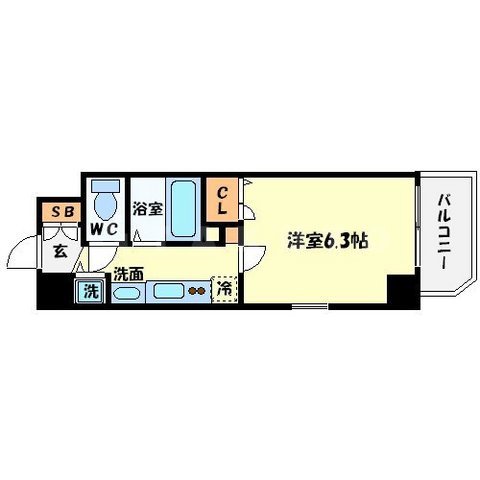 プレサンス梅田北パワーゲートの間取り