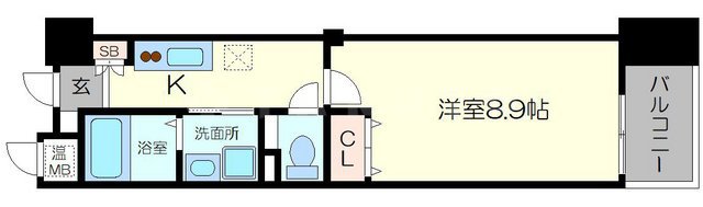 福島の完工年月(2004年9月)築の賃貸マンションの間取り