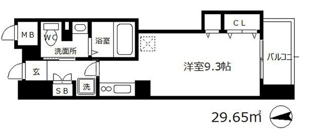 福島の完工年月(2004年9月)築の賃貸マンションの間取り