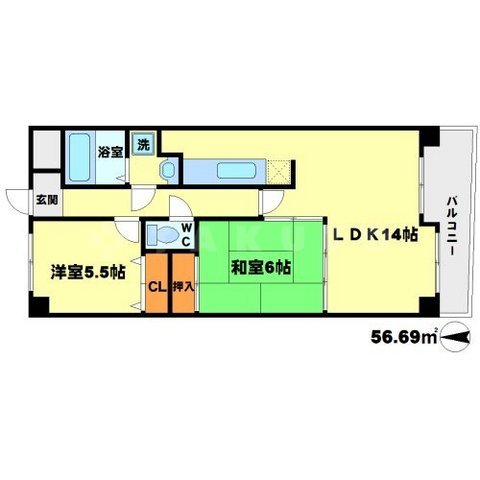 ハピネス743の間取り