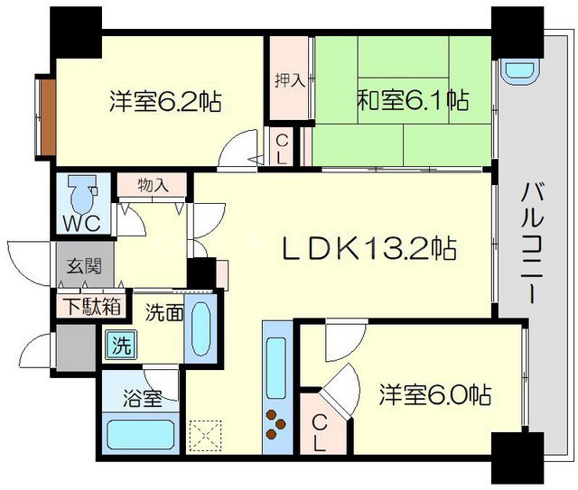 エステムコート新大阪Ⅳパークフロントの間取り