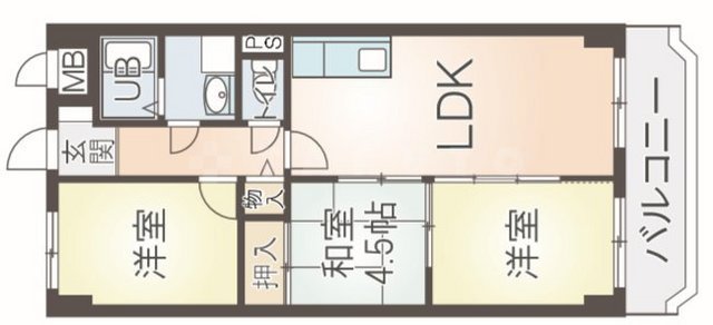 キャピタルハイツ姫里の間取り