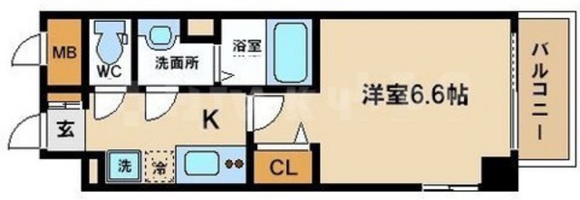 鷺洲の完工年月(2008年9月)築の賃貸マンションの間取り