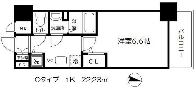 プレサンス梅田北オールの間取り