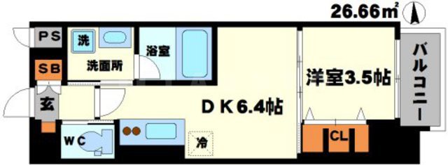 江坂プライマリーワンの間取り