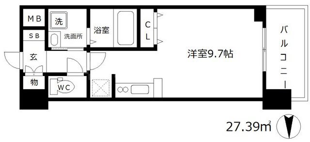 グランカーサ梅田北の間取り