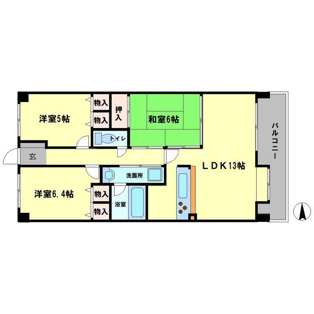 ユニライフ千里中央Ⅱの間取り