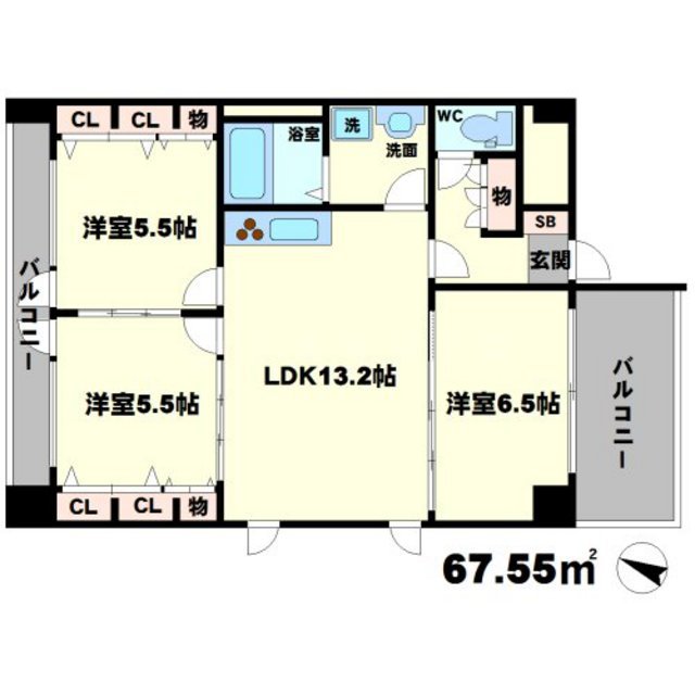 サンライズ桜の町の間取り