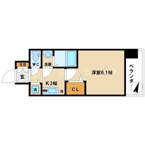 プレサンス梅田北ザ・ライブの間取り