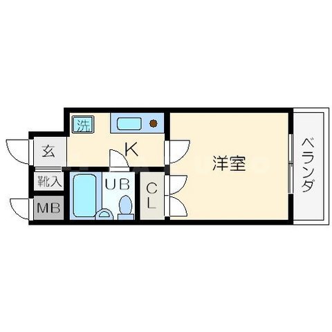 おおきに北梅田サニーアパートメントの間取り