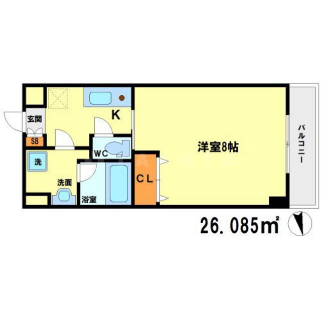 エルソル江坂の間取り