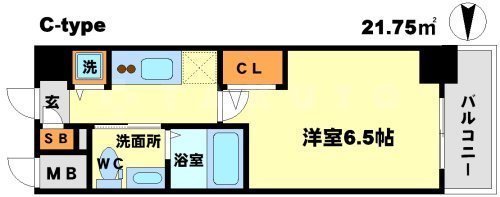 エスリード江坂江の木町の間取り