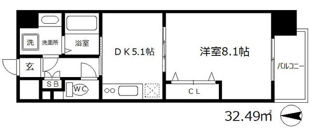 ウィステリア西梅田の間取り
