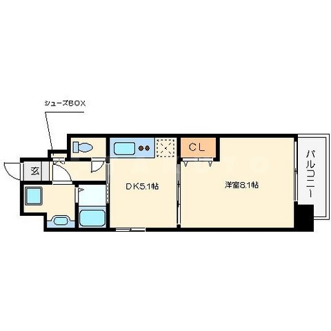 ウィステリア西梅田の間取り